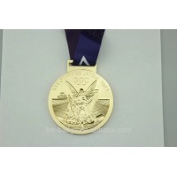 Manufacture Custom Cheap gold silver bronze sports award souvenir trophy factory price rings medal 3D eagle medal